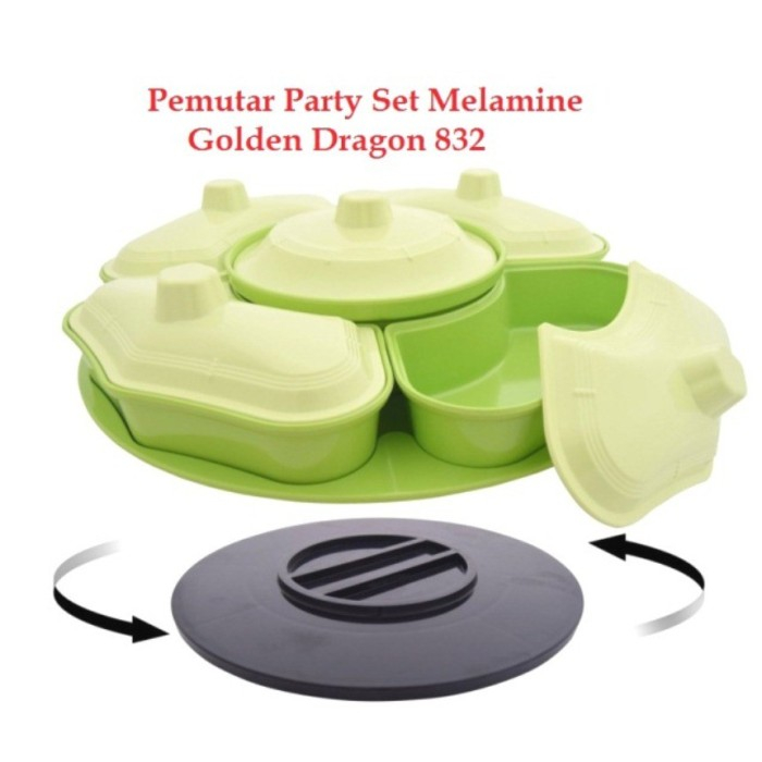 Pemutar Pelengkap Party Set D 27.5cm Melamine - Golden Dragon 832