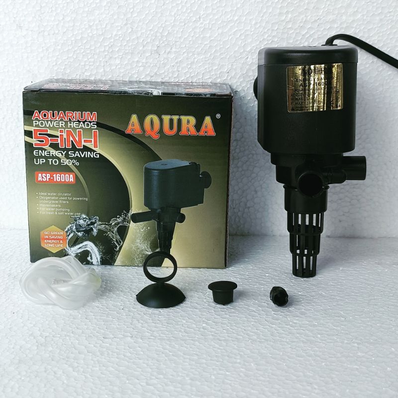 AQURA ASP 1600 A mesin pompa celup filter aquaium kolam waterpump power heads aquarium lph water pump akuarium