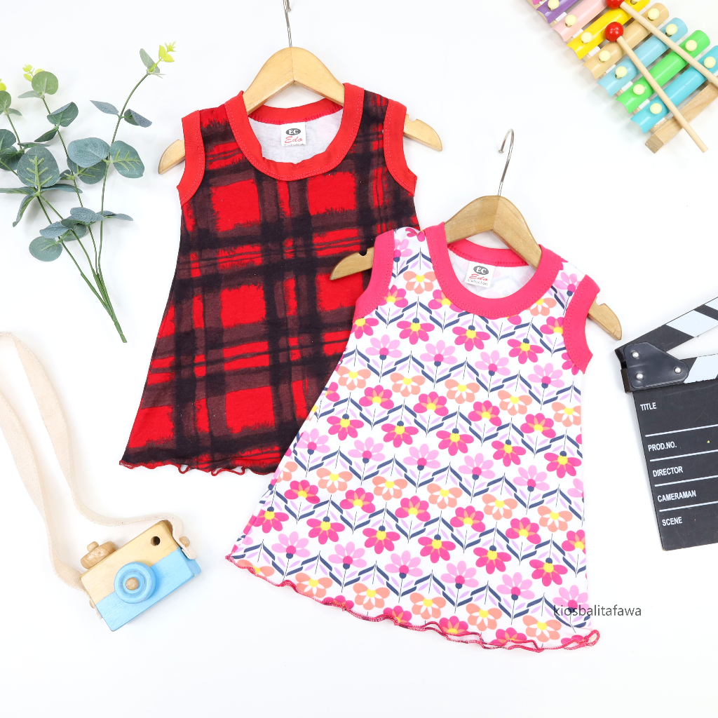 (ISI 3 PC) Daster Yukensi Bayi uk 0-12 Bulan Dress Bayi Baju Kaos Daster Meylan Baju Anak Perempuan babycinnamon