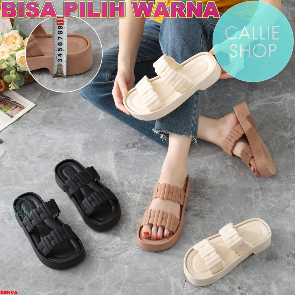 Sandal Wedges Ban 2 Motif Ikat Cantik Balance 1229-1A WGBANIKT2
