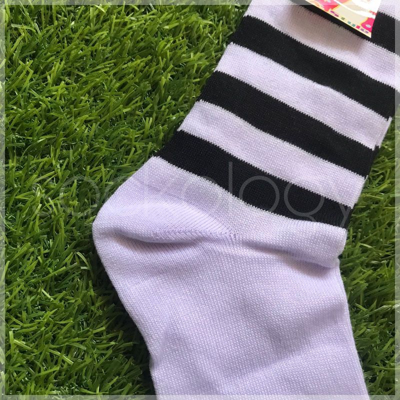 (Min. 3pcs @7.750) Kaos kaki salur fashion selutut remaja dewasa cosplay lembut L.A. Style