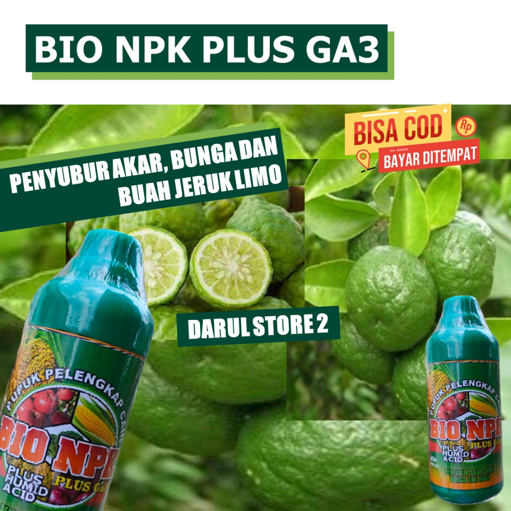 PUPUK NPK Jeruk Limo biar Cepat Berbuah Banyak dan Daun Lebat NPK GAZA, Obat Semprot Organik untuk J