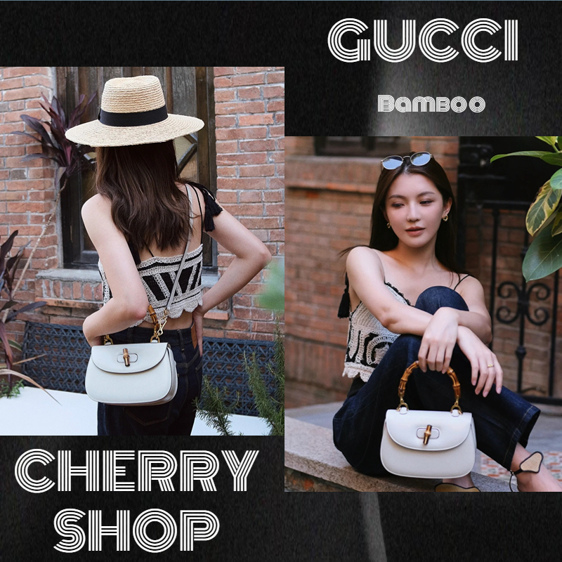 ✨100% authenti Gucci Bamboo 1947 series mini bag กระเป๋าถือสุภาพสตรี กระเป๋าสะพาย