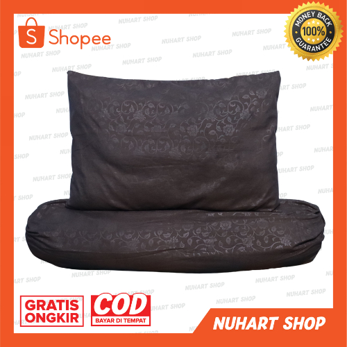 1 Set Sarung Bantal Sarung Guling Resleting AMCO Sarung Bantal Guling Tidur Sarung Bantal Guling Murah Sarung Bantal Guling Standar Emboss Premium