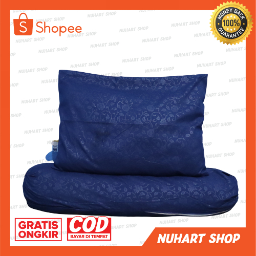 1 Set Sarung Bantal Sarung Guling Resleting AMCO Sarung Bantal Guling Tidur Sarung Bantal Guling Murah Sarung Bantal Guling Standar Emboss Premium