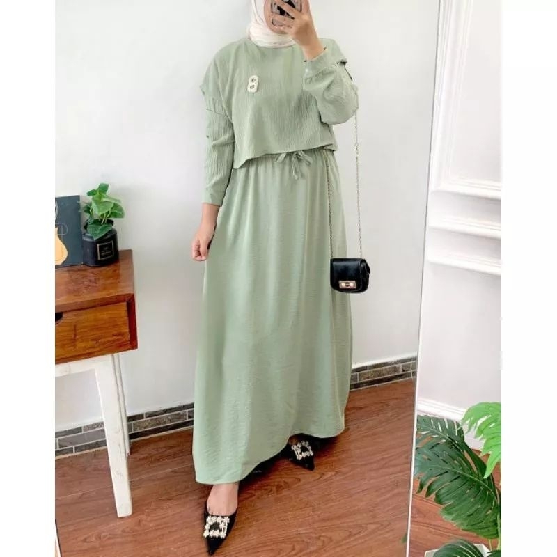 NOREEN crincke air flow  ukuran S M L XL , FASHION MUSLIM WANITA kekinian ,gamis remaja terbaru ,terlaris termurah,gamis kondangan,zayyra maxi  ukuran jumbo