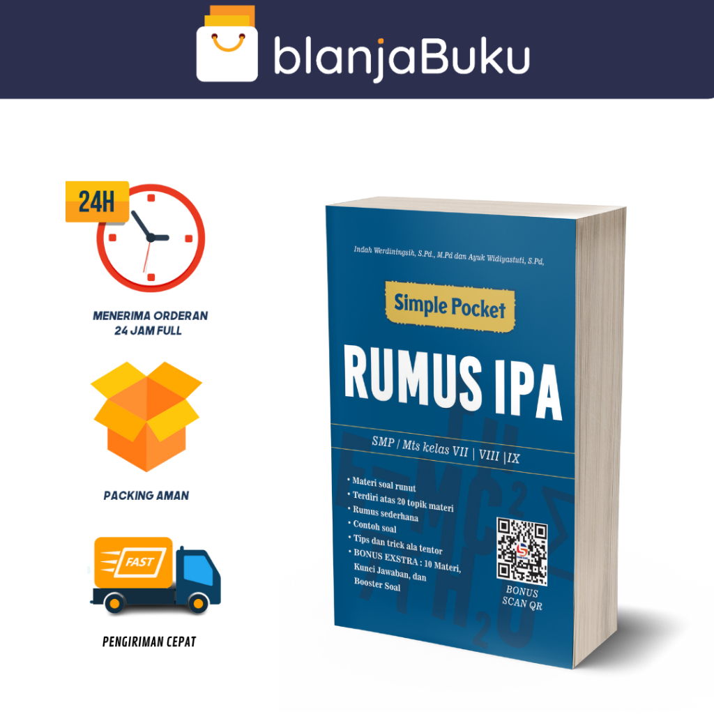 Buku Rumus IPA SMP - Simple Pocket Rumus IPA SMP/MTs Kelas VII, VIII, IX (