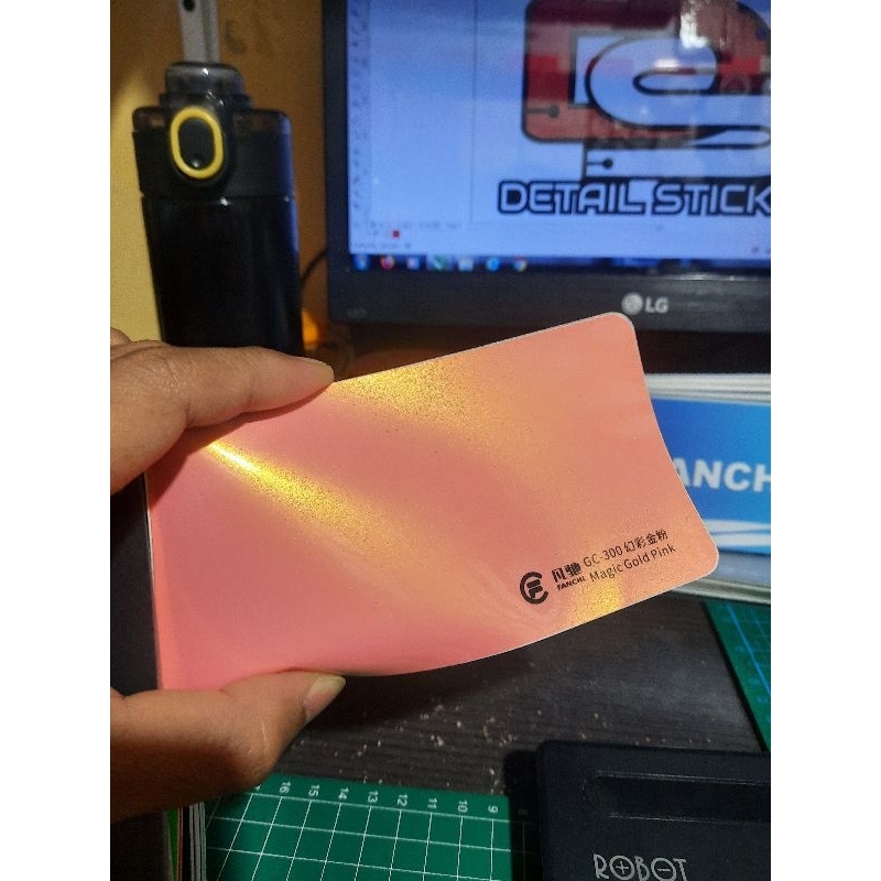 ROLL Sticker Fanchi FC300 GC300 Magic Gold Pink Lebar 50cm x 9m ROLL