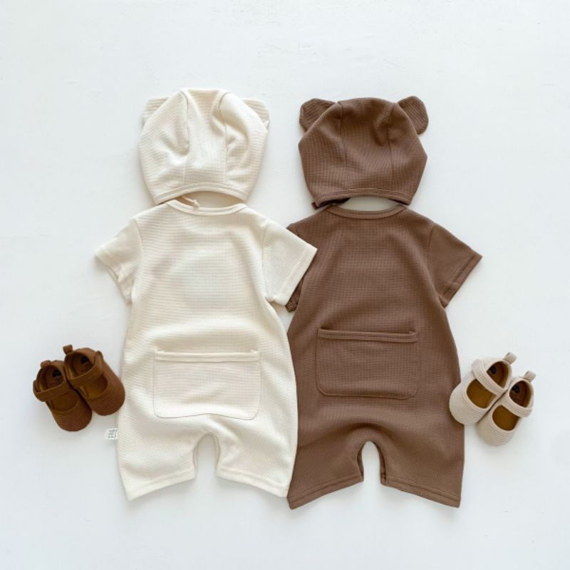 BABY K2 - jumper bear 3d  + topi 2 warna( TIDAK INCLUDE BONEKA )kode 00351