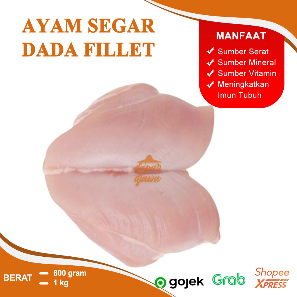 

AYAM DADA FILLET POTONG SEGAR FROZEN POTONGAN UTUH PAHA PENTUNG ATAS BAWA BERAT 500 GRAM 800 GRAM 1 KG 1 EKOR