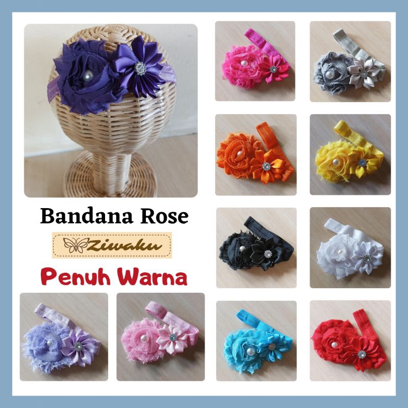 Bandana Bayi ROSE Bando Anak Headband Murah Ziwaku