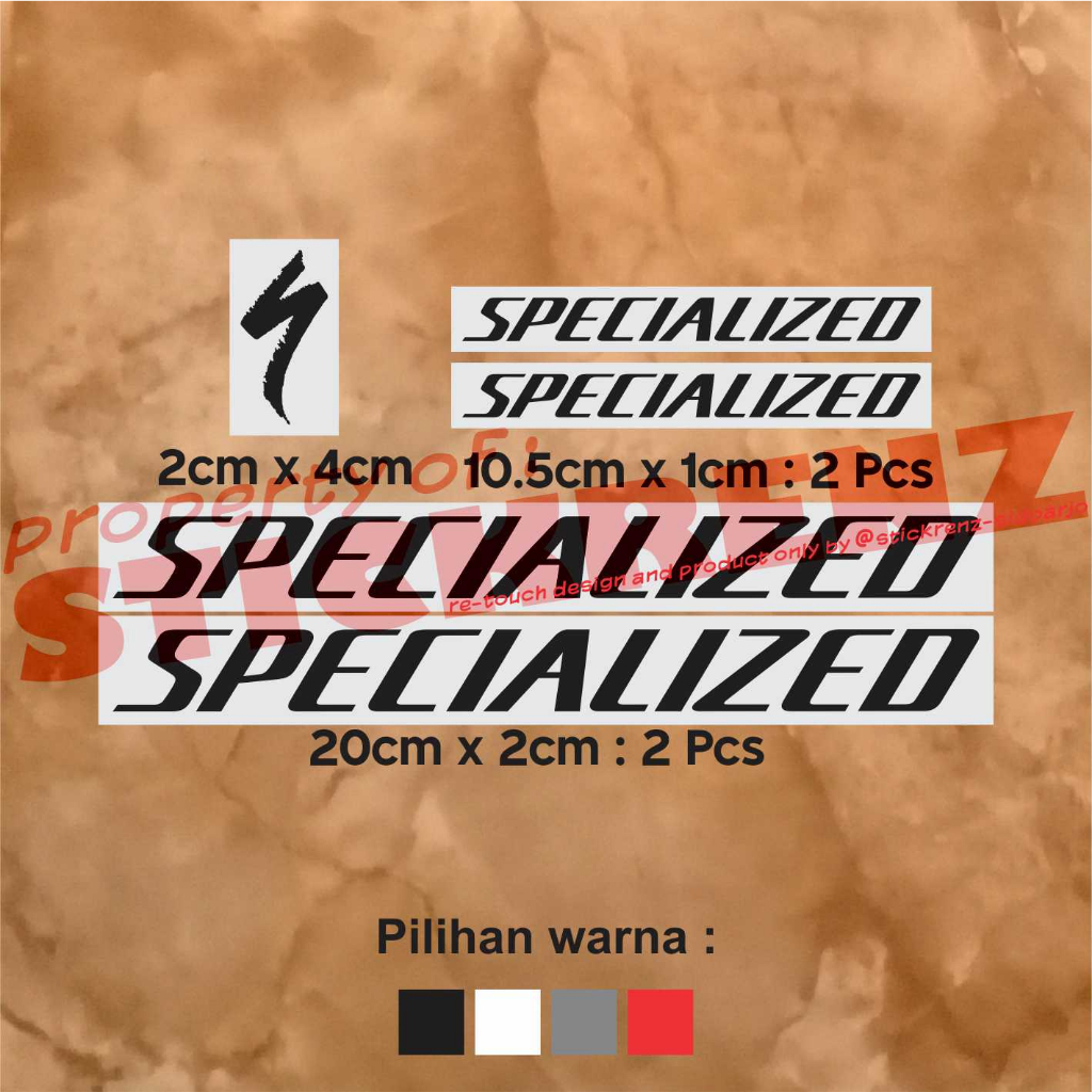 Cutting Sticker Stiker Frame Sepeda Roadbike Specialized 01 Custom