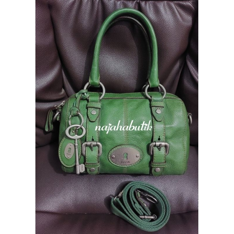 tas fossil maddox speedy small green fullset original authentic preloved cantik rare
