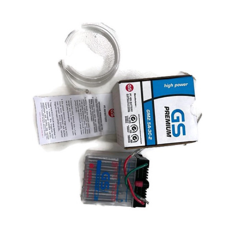 Aki Motor GS Astra Premium Kit GM2.5-3C Untuk GL Pro/Max 2.5 Ah