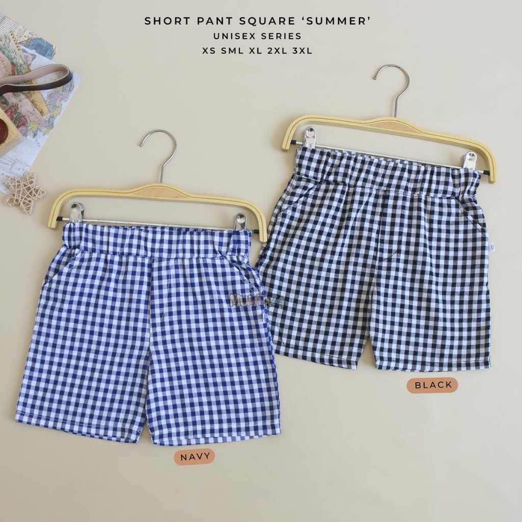 Short Pants Square SUMMER XS SML XL - Celana Harian Anak - Celana Daily Anak
