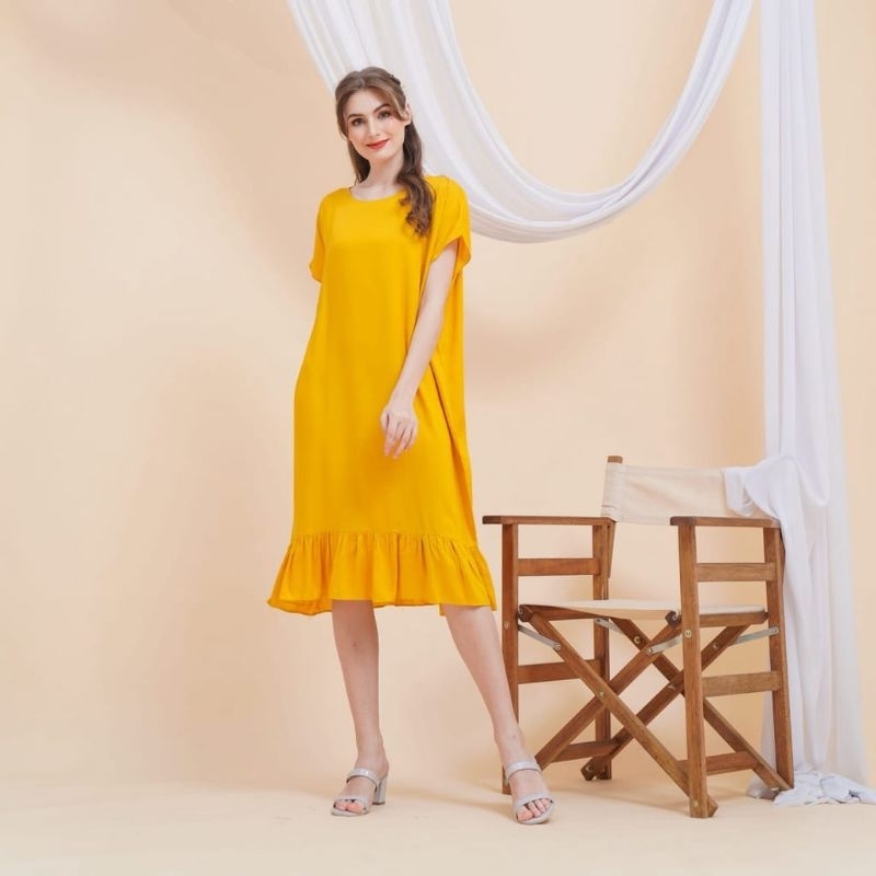 Paket 3pcs Daster Ruffle Polos(bisa pilih warna)