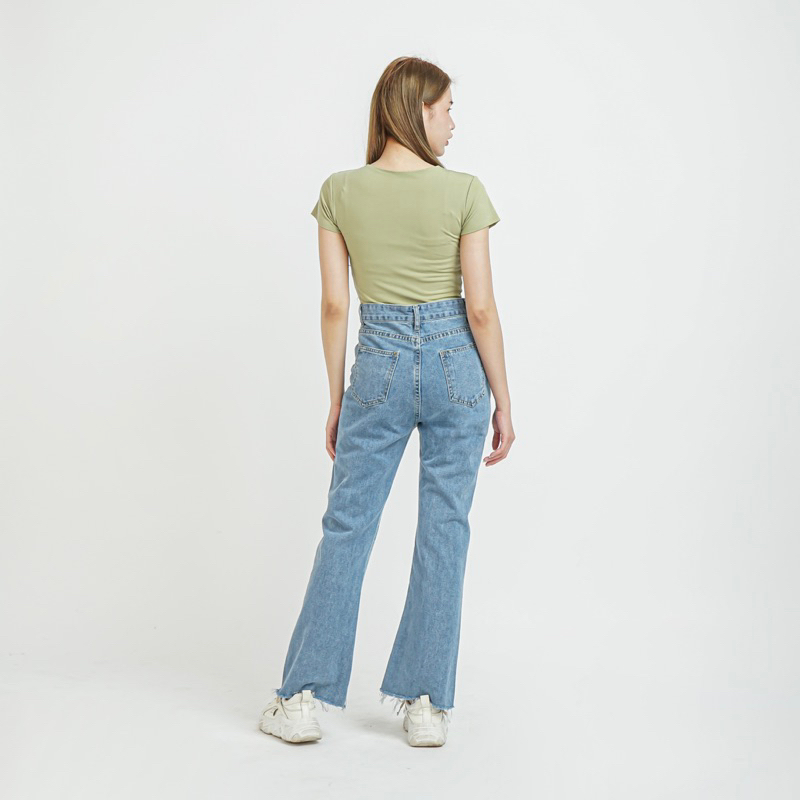 [LUXE.DLABEL] - Jeans 107 | Celana panjang Highwaist wanita Jeans import premium Jeans wanita polos ripped jeans High waist jeans wanita bkk Skinny Jeans High waist Baggy jeans Wideleg Jeans Kulot jeans Boyfriend jeans Wanita Kargo Jeans bangkok