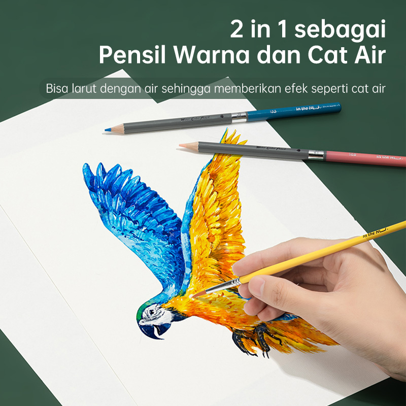 Nusign Watercolor Pencil / Pensil Warna 48 72 Warna Gratis Kuas NS731