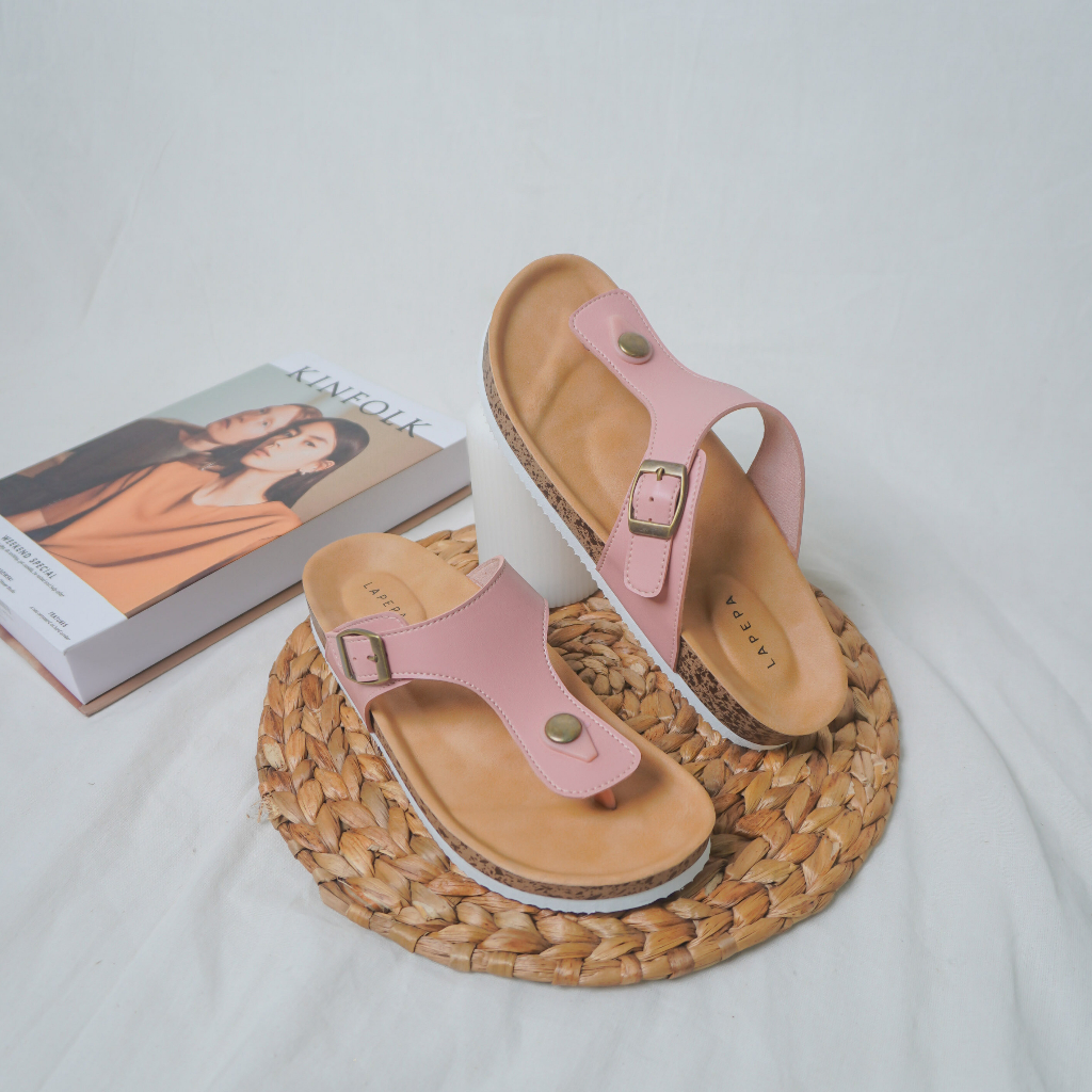 Adarastore - Lapepa KANIA Sandal  Jepit Wanita Casual Sendal Santai Cewek Sol Puyuh Model Birken Kekinian