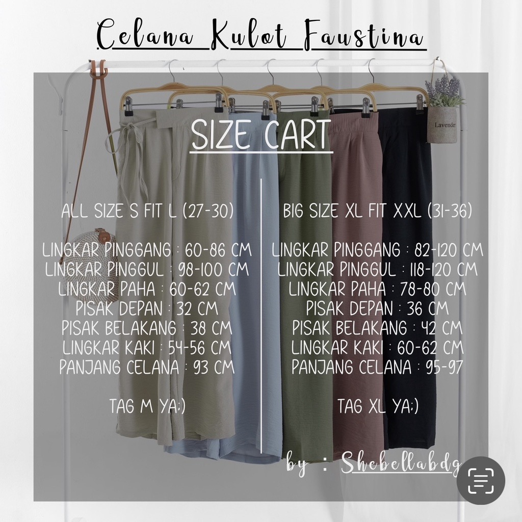 PROMO 11 - 11 SALE - Shebella Celama Kulot Highwaist Tali Jumbo Celana Wanita Dewasa Korea Pants Crinkle Airflow Celana Hijabers Original Bandung