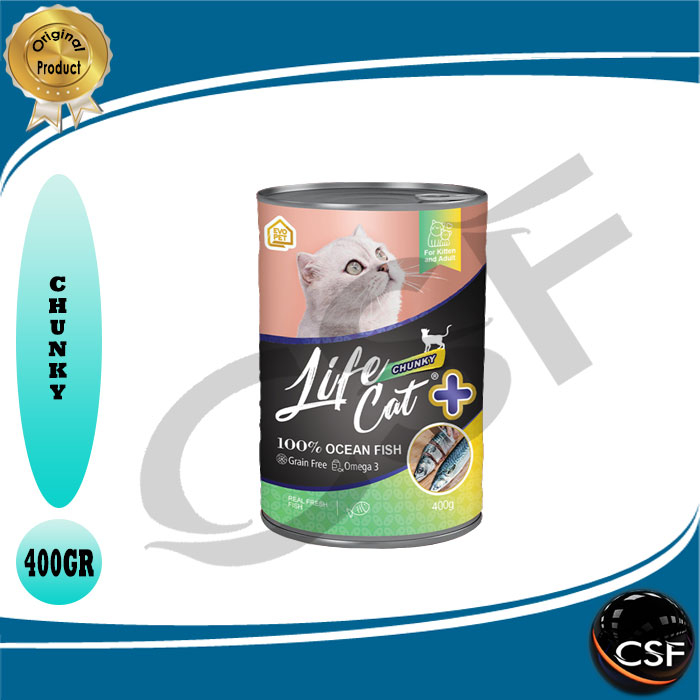 LIFE CAT PLUS 400gr Makanan basah kucing Makanan kucing kaleng termurah