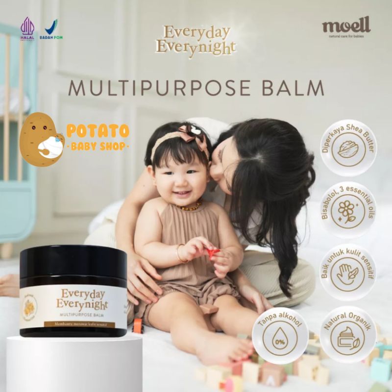 Moell Everyday Everynight Multipurpose Balm - Pelembab Kulit Bayi