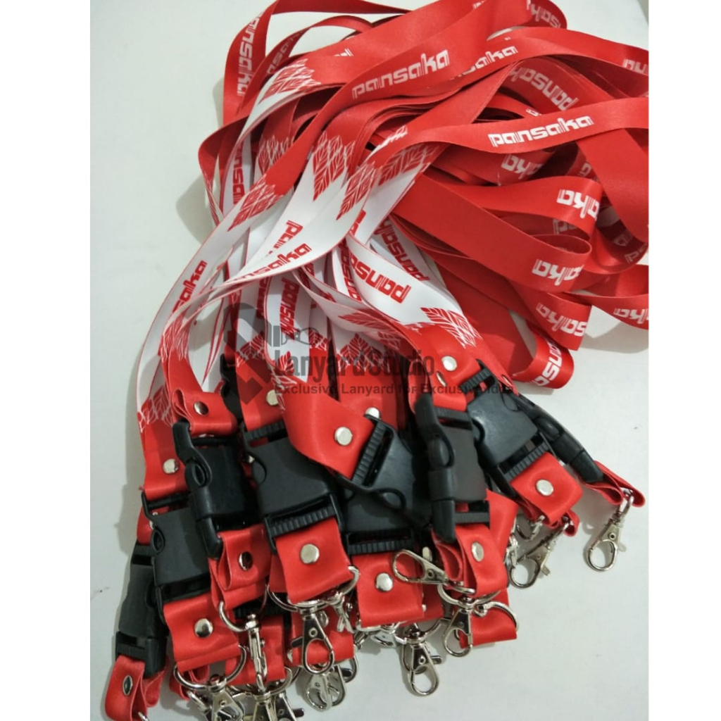

Lanyard ID Card Custom 2.5cm Tali Gantungan Name Tag Free Card Holder
