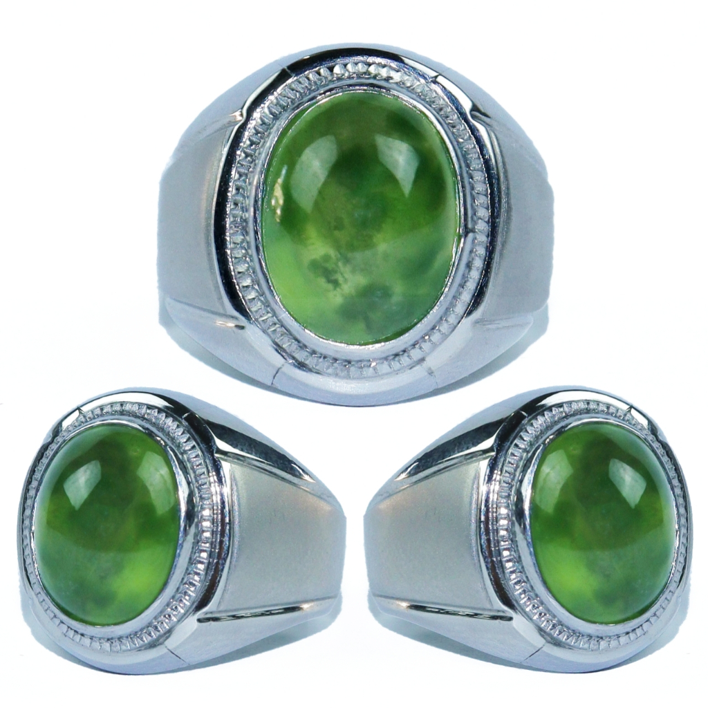 Cincin Monel Doff Natural Idocrase Sungai Dareh Kumbang Jati kaca Original