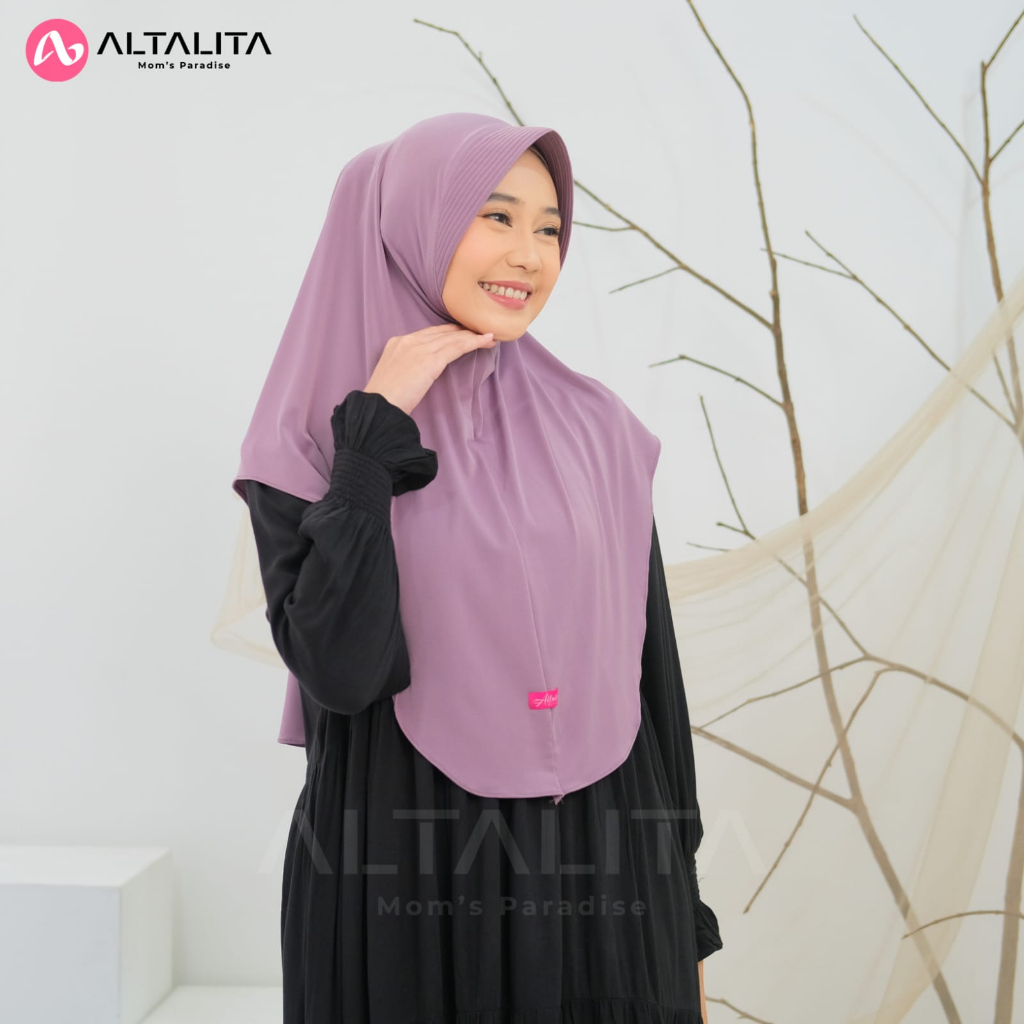 Altalita - Jilbab Qanita Penguin Ukuran L Instan Jersey Premium Hijab Bergo Hamidah Menutup Dada Terbaru Kerudung Sport Instant Cocok Untuk Sekolah Olahraga Volly Futsal Badminton dan Sehari-Hari