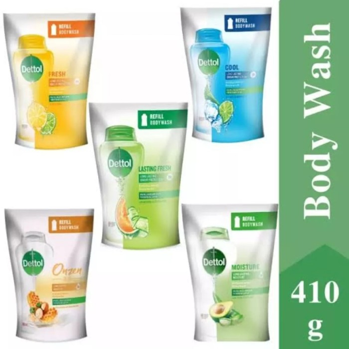 DETTOL SABUN MANDI CAIR REFILL ANTI BAKTERI ALL VARIAN  410GR