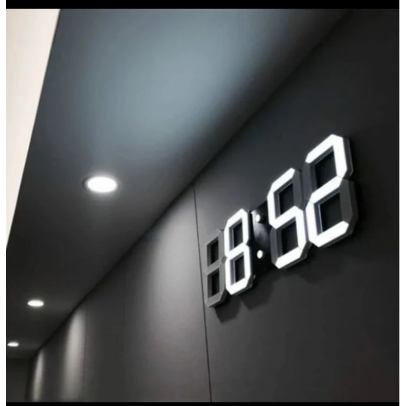 Jam meja digital 3D Led clock jam dinding malam berwarna