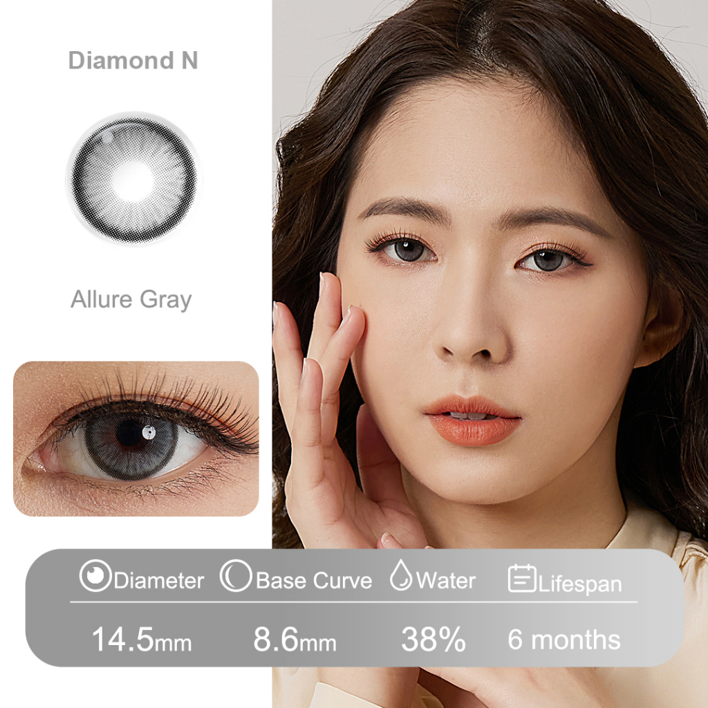 （COD)Softlens minus (-1.00 s/d -6.00) /Magister Softlens/ diameter 14.50 MM soflen minus grey/brown Softlens