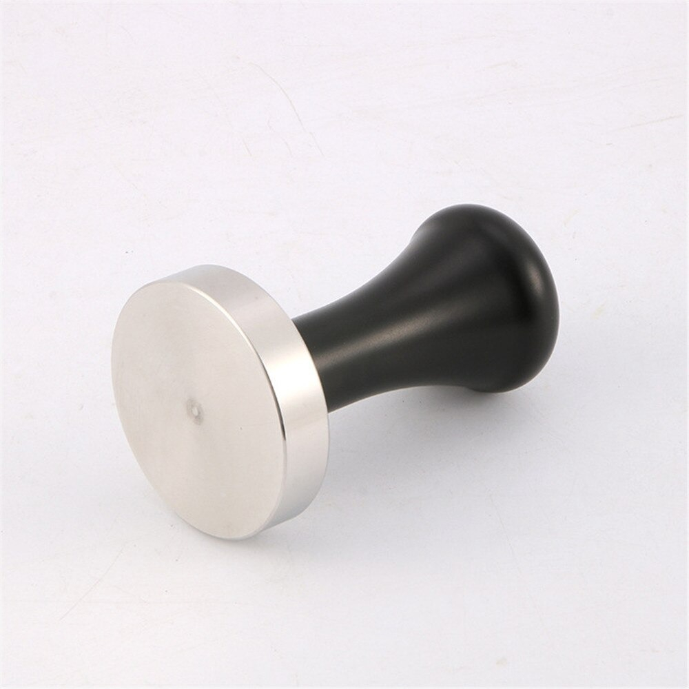 TAMPER KOPI ESPRESSO FLAT STAINLESS STEEL BLACK 58 MM