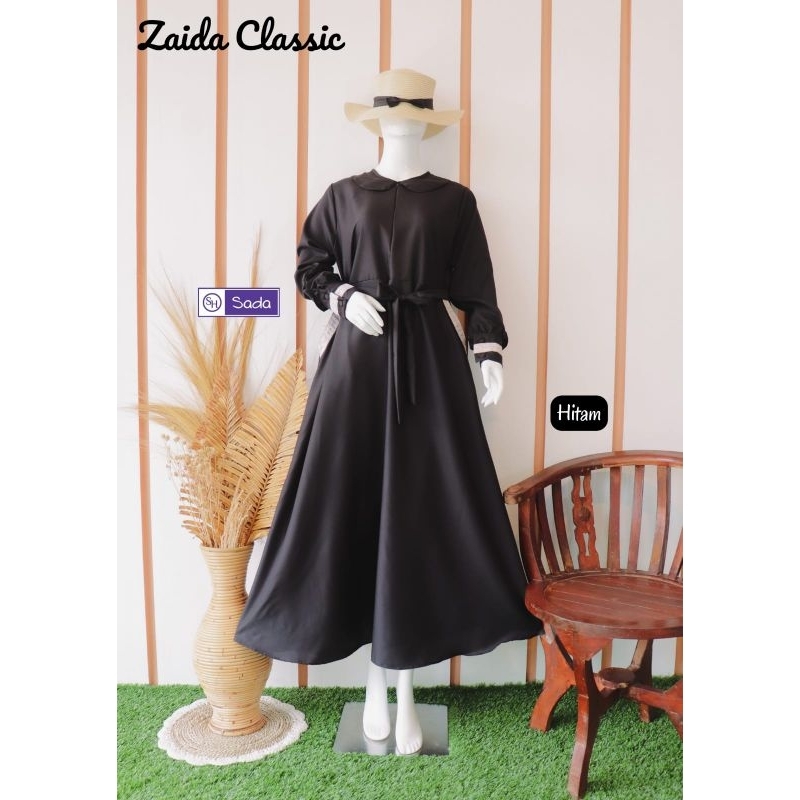 Gamis Fenomenal Zaida Clasic by Sada SH | bahan katun madina | busui friendly