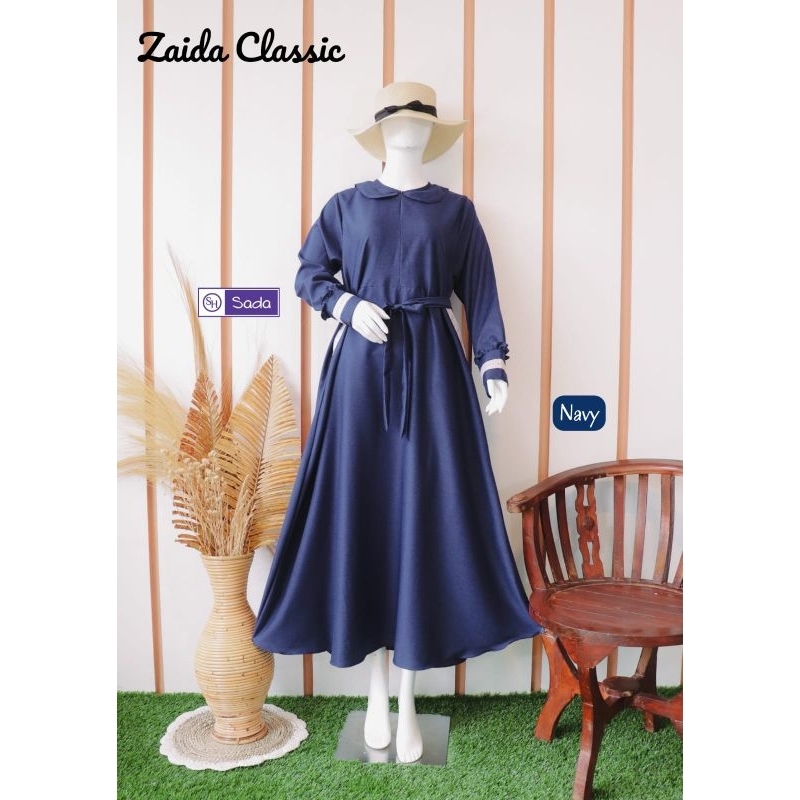 Gamis Fenomenal Zaida Clasic by Sada SH | bahan katun madina | busui friendly