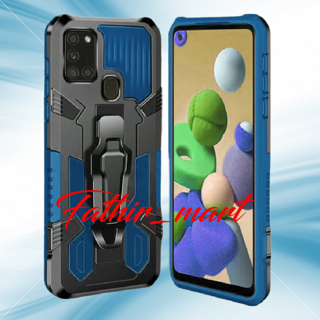 Case SAMSUNG A21S Casing Standing Back Klip Hard Case Robot New Cover