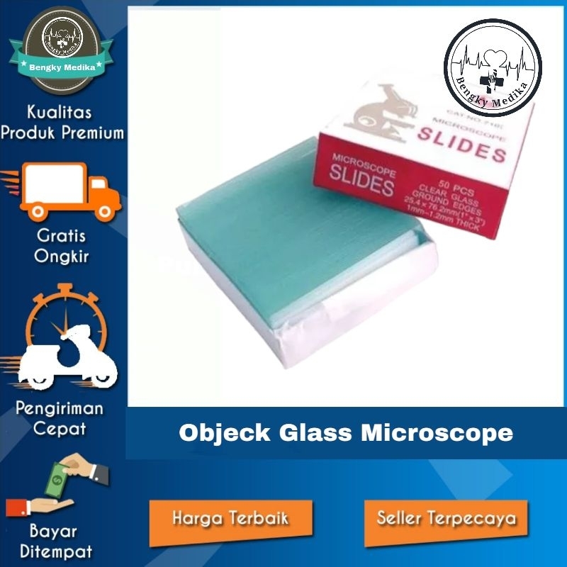 Objeck Glass  Lensa Mikroskop  Kaca Objek Mikroscope Slide