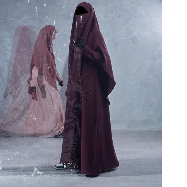 LAEEBA DRESS by aljenna Dark Maroon 1 set