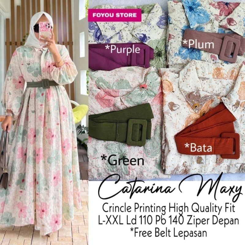 CATARINA MAXY // MAXY DRESS PREMIUM BUNGA // FOYOU