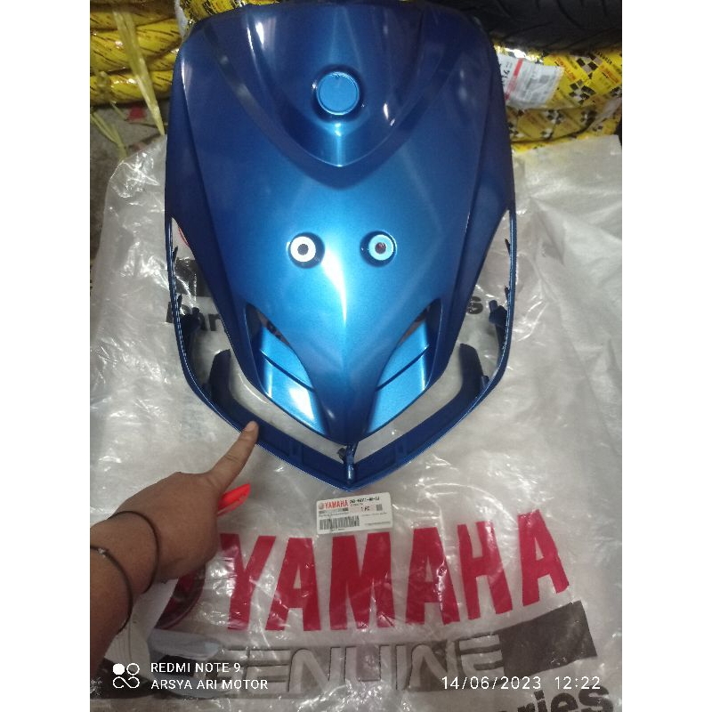 TAMENG DEPAN MIO SMILE ORIGINAL BIRU ASLI 28D-F8311-00-5J