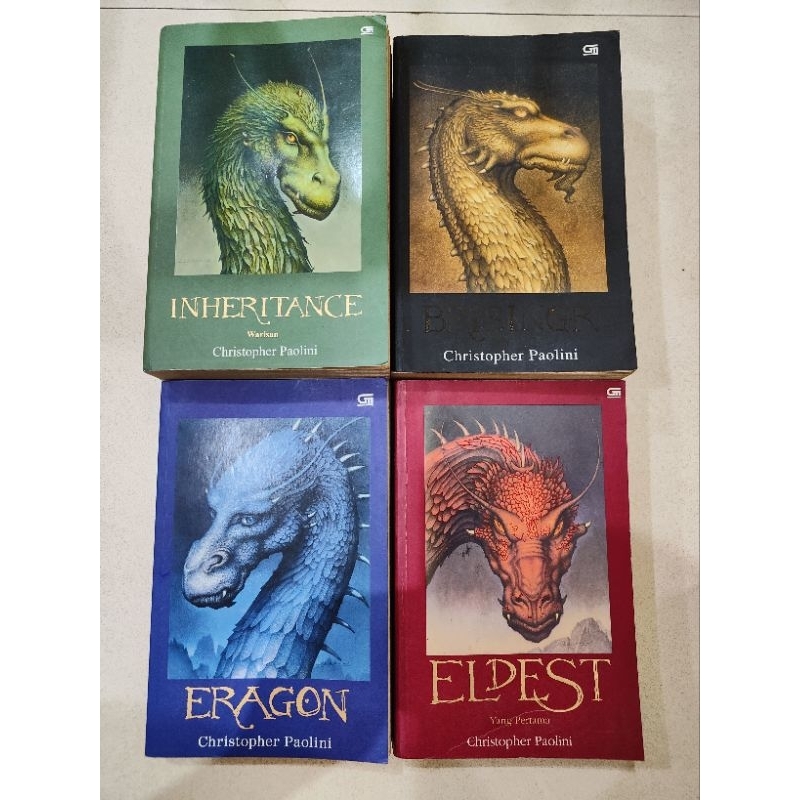 original novel Set Eragon Eldest Brisingr Inheritance Christopher Paolini buku ori
