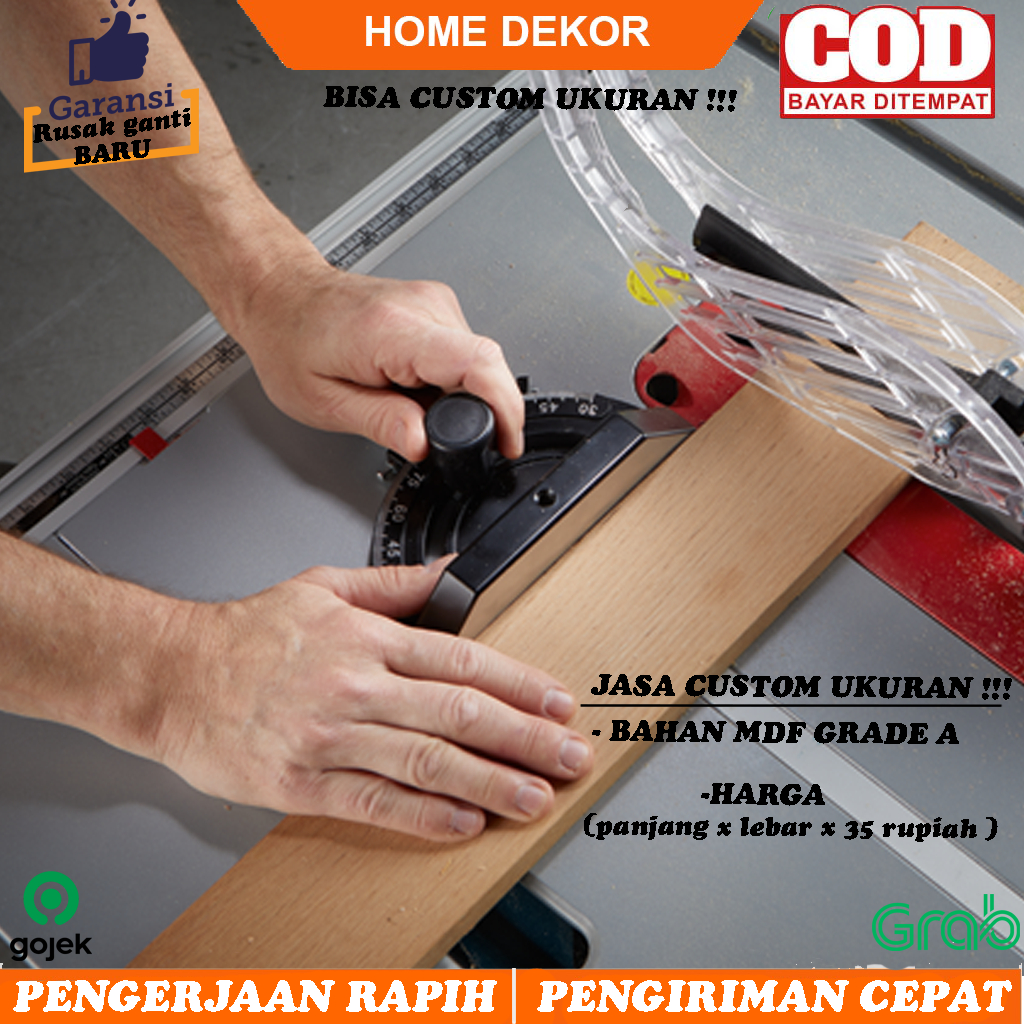 PAPAN KAYU MDF HARBOT TRIPLEK PLYWOOD MULTIPLEK GRADE A JASA POTONG CUSTOM REQUEST REQUES UKURAN