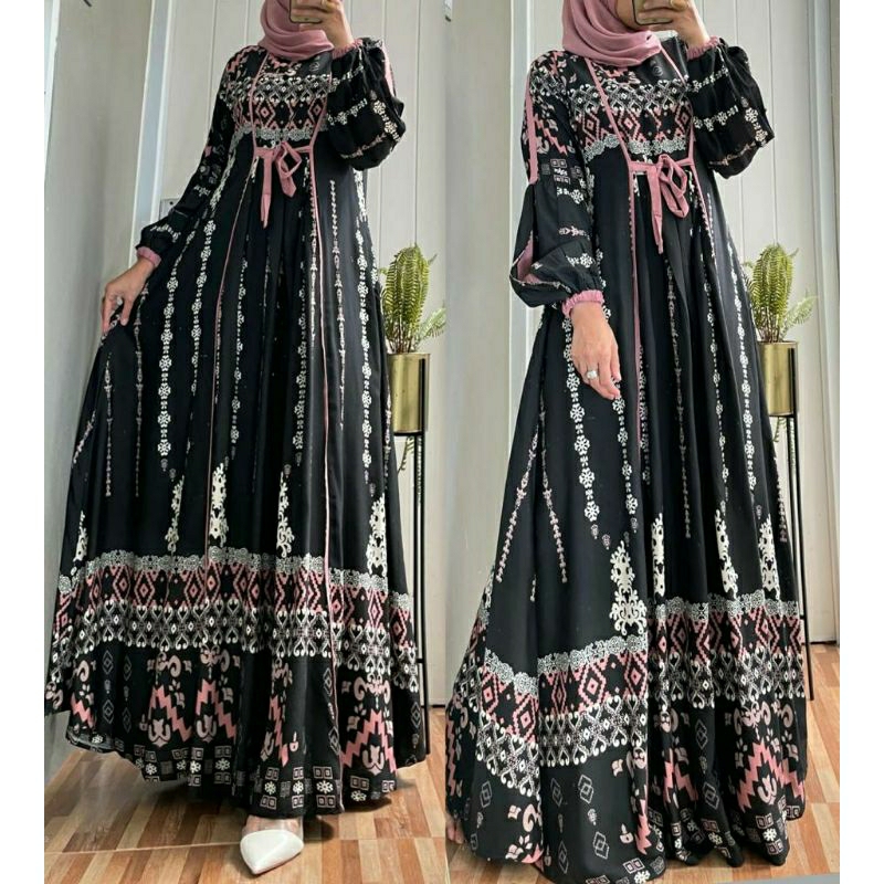 Ayunda Maxy, GAMIS WANITA MUSLIM CANTIK MODIS BUSUI FIT XXL. LD 110 BAHAN RAYON VISCOSE PREMIUM TERMURAH OOTD KEKINIAN TERLARIS