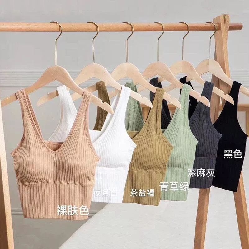 TANKTOP BRA KOREA MURAH BRALETTE WANITA BH TANPA KAWAT BRA OLAHRAGA