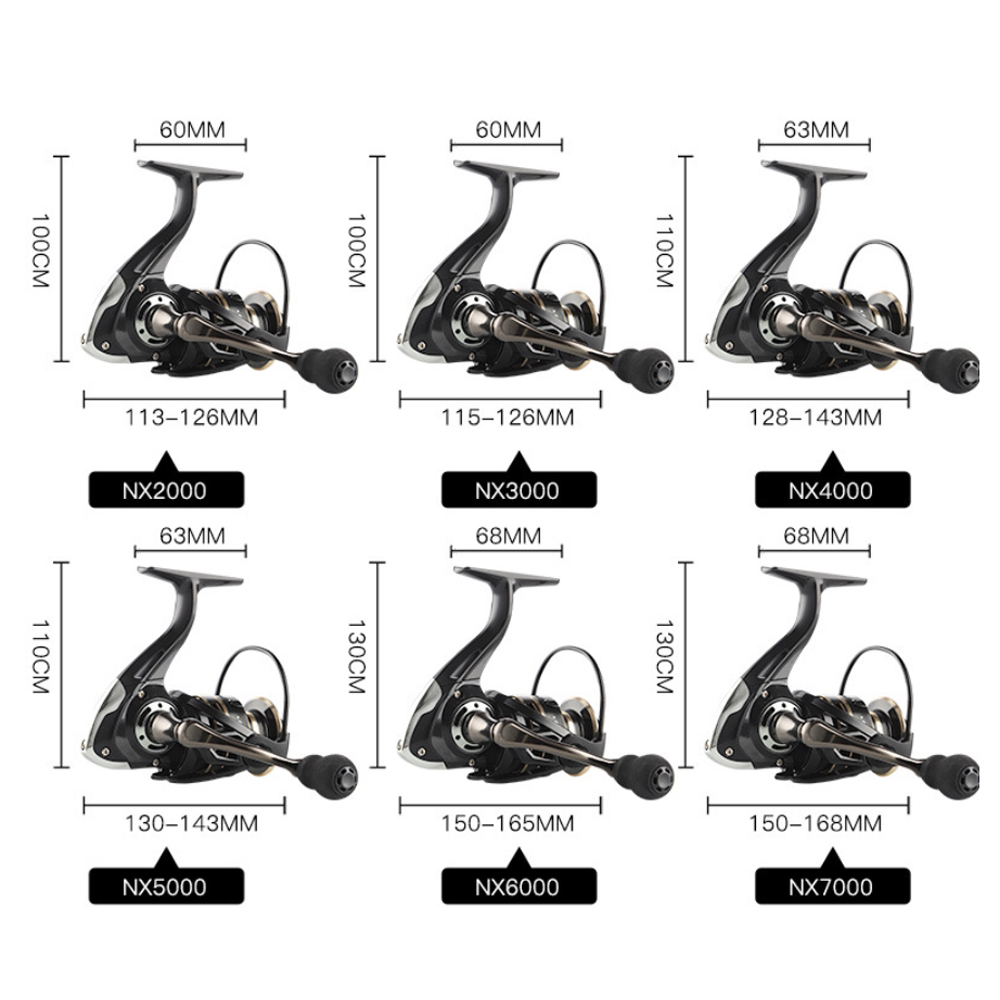 BESTPROMO Reel Pancing Metal NX2000 - NX7000 / Gulungan Memancing Metal Kecepatan Tinggi / Reel