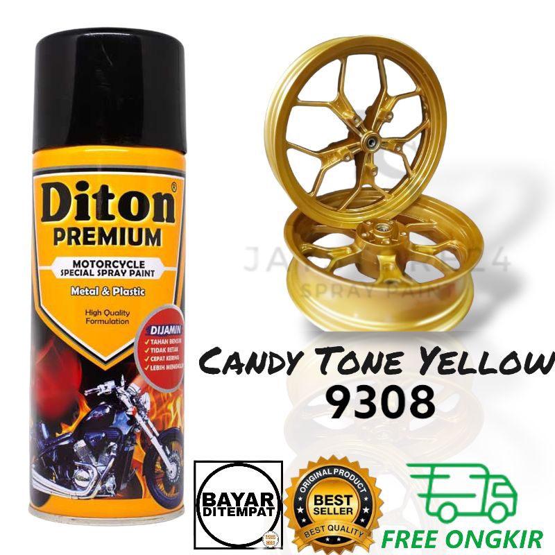 Diton Premium Kuning Candy Cat Semprot Berkualitas/Candy Tone Yellow/Pilok Kuning Candy/Pilok Gold Kuning