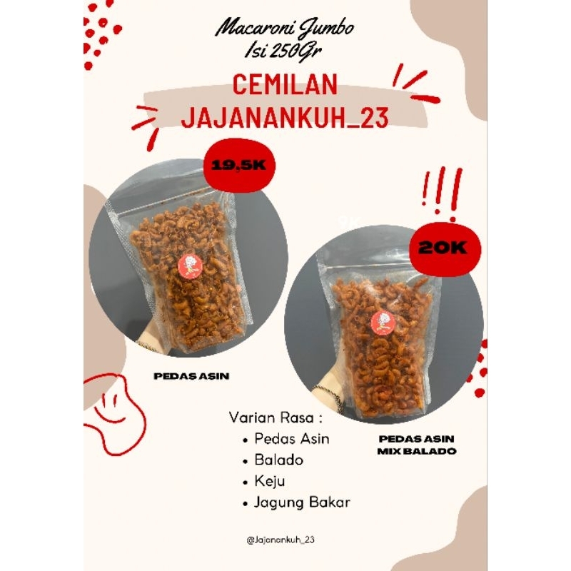 

Macaroni Bantet JUMBO isi 250GR+Sendok Macaroni PREMIUM (Best Seller) Murah Meriah