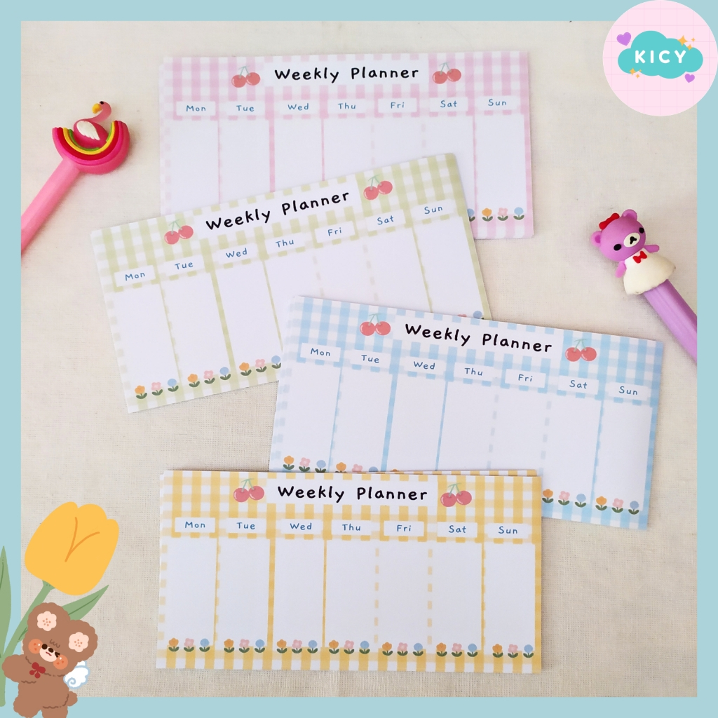 

[KICY] Weekly Planner Memo Pad Catatan Mingguan Notes Planner