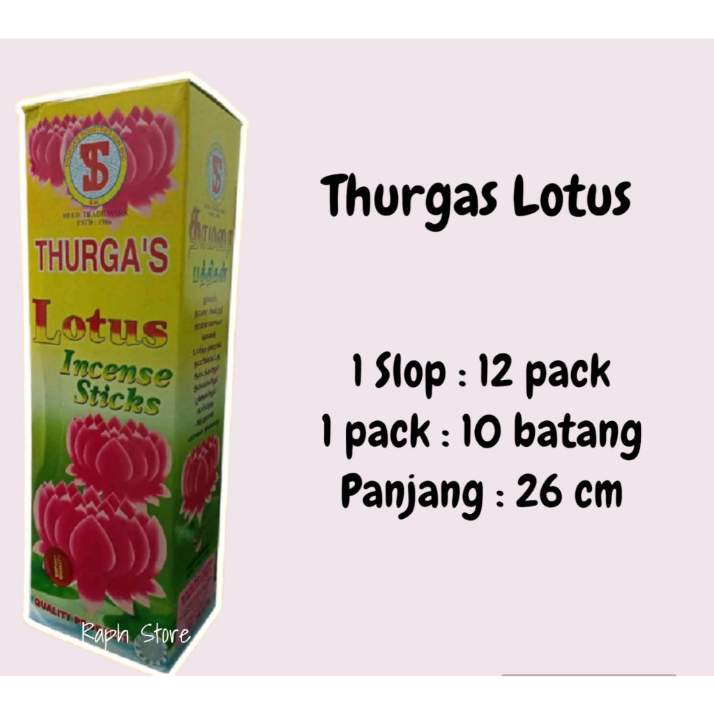 Per Slop Dupa Hio India Thurgas Lotus Isi 12 Pack – Dupa Thurga’s
