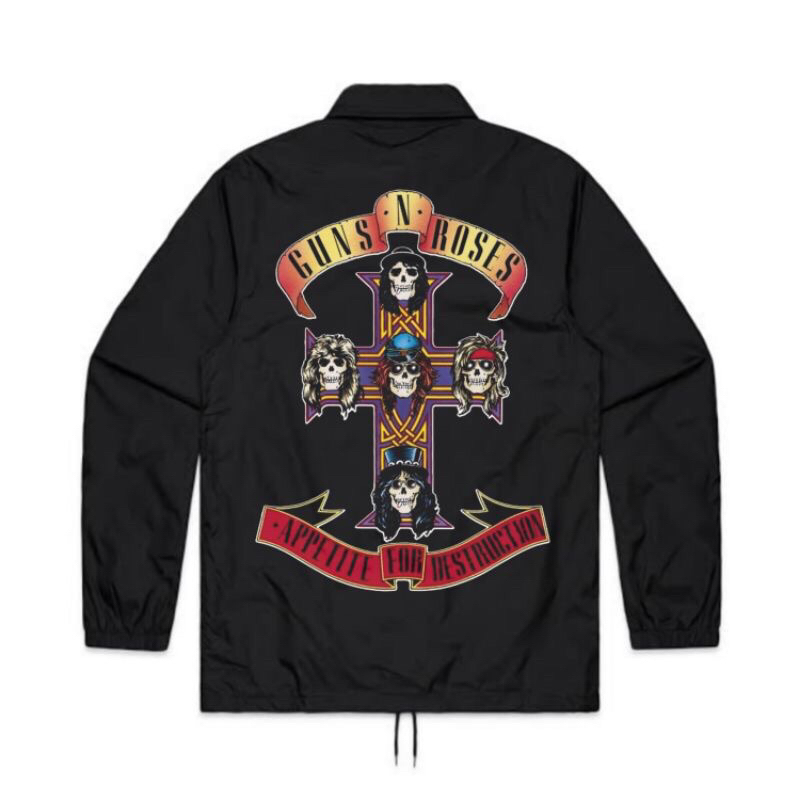 COACH JAKET GUNS N ROSES - APPETITE FOR DESTINATION | JAKET GNR | WINDBREAKERS GUNS N ROSES